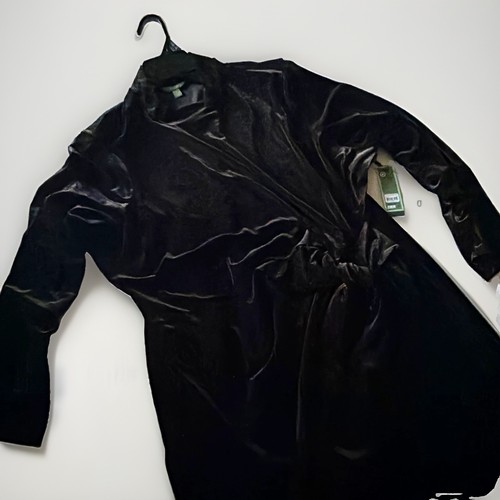 Terry sky black velvet - sky, wrap
